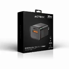 Cargador Acteck Energon Prime, 1x Usb-a, 1x Usb-c, 20w