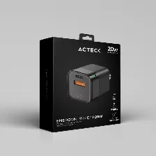 Cargador Acteck Energon Prime, 1x Usb-a, 1x Usb-c, 20w