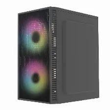Gabinete Acteck Fuji Gc47, Panel Lateral, Frontal Malla, 500w, 2x Ventiladores Rgb, Negro, Open Box