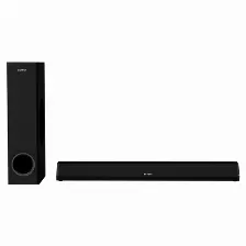 Barra De Sonido Acteck Bs670 2.1, Usb, Bt, Inalámbrico Y Alámbrico, Negro
