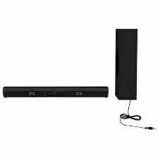 Barra De Sonido Acteck Bs670 2.1, Usb, Bt, Inalámbrico Y Alámbrico, Negro