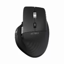 Mouse Acteck Virtuos Pro Mi780 Ergonomico, Inalambrico, Bluetooth/usb-c, 8 Botones, Negro