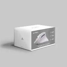 Mouse Vertical Acteck Virtuos Fitt Pro Mi770 Ergonomico, Inalambrico, Bluetooth, Usb-c, 2400dpi, Blanco