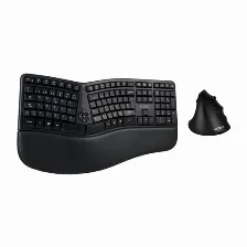 Kit De Teclado Y Mouse Acteck Mk770 Inalambrico, Ergonomico, Multimedia, Negro