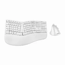 Kit De Teclado Y Mouse Acteck Mk770 Inalambrico, Ergonomico, Multimedia, Blanco