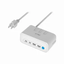 Cargador Acteck Energon Mate Ce676 125 V, Universal, Interior, 2usb, 2usb-c, Carga Rápida, Blanco