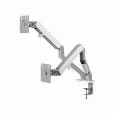 Soporte Acteck Articulado Para 2 Monitores, Max 32 Pulg., Plata