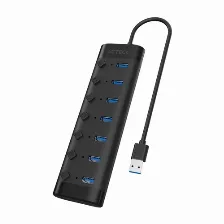 Hub Acteck Port X7 Dh470 Usb, 7x Usb 3.0, 5000mbps, Negro