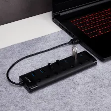 Hub Acteck Port X7 Dh470 Usb, 7x Usb 3.0, 5000mbps, Negro