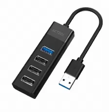 Hub Acteck Port X4 Dh422, 1x Usb 3.0, 3x Usb 2.0, Negro