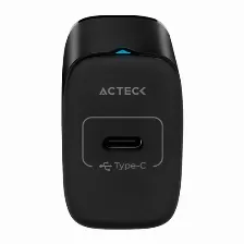 Cargador Acteck Energon Prime Cp415 100 - 240 V, Universal, Interior, 1usb-c, Carga Rápida, 20 W, Negro
