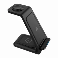 Carga Inalambrico Acteck Energon S-mate Ci720 Para Audifonos, Smartphone, Smartwatch, Tipo C, Negro