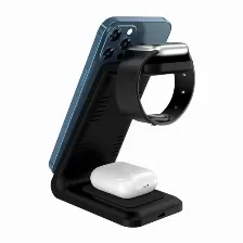 Carga Inalambrico Acteck Energon S-mate Ci720 Para Audifonos, Smartphone, Smartwatch, Tipo C, Negro