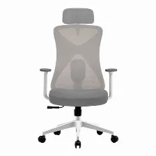 Silla Gamer Acteck Floe Pro Ec737 Asiento Acolchado, Reposa-brazos Si, Material Red, Nylon, Color Blanco