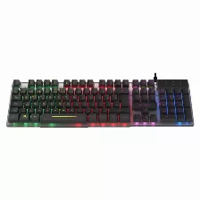 Teclado Acteck Led Aurean Ii Ta220g, Alambrico, Usb, Rgb, Negro