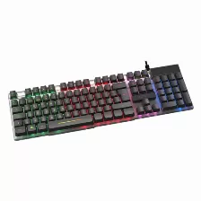 Teclado Acteck Led Aurean Ii Ta220g, Alambrico, Usb, Rgb, Negro