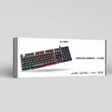Teclado Acteck Led Aurean Ii Ta220g, Alambrico, Usb, Rgb, Negro