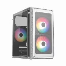 Gabinete Acteck Doom Pro Crystal Gi730 Mini Tower, Psu 600 W, Psu Si, Vent. 1x 120 Mm, Blanco