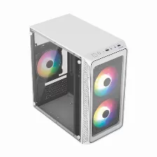 Gabinete Acteck Doom Pro Crystal Gi730 Mini Tower, Psu 600 W, Psu Si, Vent. 1x 120 Mm, Blanco