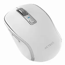 Mouse Acteck Optimize Trip Pro Mi580 óptico, 6 Botones, 1600 Dpi, Rf Inalámbrico + Bluetooth, 8 M, Blanco