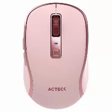 Mouse Acteck Optimize Trip Pro Mi580 óptico, 6 Botones, 1600 Dpi, Rf Inalámbrico + Bluetooth, 8 M, Rosa