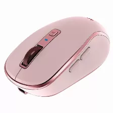 Mouse Acteck Optimize Trip Pro Mi580 óptico, 6 Botones, 1600 Dpi, Rf Inalámbrico + Bluetooth, 8 M, Rosa
