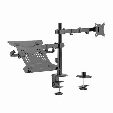 Soporte Para Monitor Y Laptop Acteck Articulado, Hasta 9k, Negro