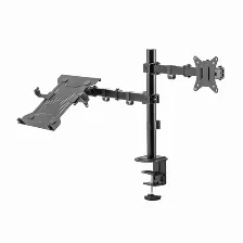 Soporte Para Monitor Y Laptop Acteck Articulado, Hasta 9k, Negro