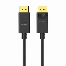 Cable Acteck Displayport A Displayport 4k, 1mts, Negro