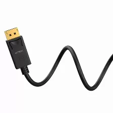 Cable Acteck Displayport A Displayport 4k, 1mts, Negro