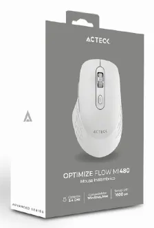 Mouse Acteck Optimize Flow Mi480 Inalambrico Optico 1.600dpi Rf Inalambrico Blanco