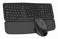 Kit De Teclado Y Mouse Acteck Mk650 Inalambrico, Ergonomico, Usb, Negro