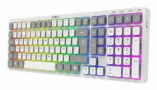 Teclado Acteck Techno Pro Ti790, Inalambrico, Mecanico, Rgb, Bluetooth, Usb, Blanco