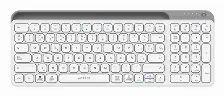 Teclado Acteck Inspire Trek Ti747 Español, Inalámbrico, Rf Inalámbrico + Bluetooth, Interruptor De Llave De Tijera, Gris, Blanco