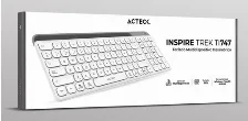 Teclado Acteck Inspire Trek Ti747 Español, Inalámbrico, Rf Inalámbrico + Bluetooth, Interruptor De Llave De Tijera, Gris, Blanco