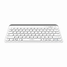 Teclado Acteck Inspire Trek Ti737 Español, Inalámbrico Y Alámbrico, Rf Inalámbrico + Bluetooth, Interruptor De Membrana, Gris, Blanco