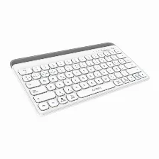 Teclado Acteck Inspire Trek Ti737 Español, Inalámbrico Y Alámbrico, Rf Inalámbrico + Bluetooth, Interruptor De Membrana, Gris, Blanco