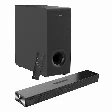 Barra De Sonido Con Subwoofer Acteck Dynamic Thin Bs600, Bluetooth, 3.5 Mm, Usb, Hdmi, Negro