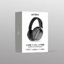 Audifonos Acteck Inalambricos Luxe Pure Hp730 Bt 5.4 + Aux Elite Negro