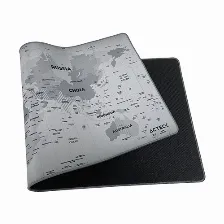 Mouse Pad Xl Acteck Flow World Mt494w / Tela + Goma / Disea‘o Mundo / Alta Resistencia / Antidestizante / Gris /ac-941044