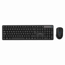 Kit De Teclado Y Mouse Acteck Inalambrico Creator Silent Pro Mk474, Usb 2.4ghz, Espanol, Negro