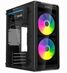 Gabinete Acteck Doom Ultra Crystal Gi750c Mini Tower, Psu 500 W, Psu Si, Vent. 2x 140 Mm, Negro