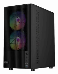 Gabinete Acteck Ac-943819 Mini Tower, Psu No, Vent. 2x 120 Mm, Vent. 1x 120 Mm, Negro