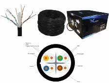 Bobina De Cable Utp Xcase Cat6, 305 Metros, Negro, (acccable20) .50mm