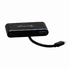 Adaptador Vorago Adp-350, Usb-c Macho, 1xhdmi, 1xvga, 1xusb-a, 1x 3.5mm, 10cm