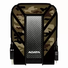 Disco Duro Externo Adata Hd710m Pro, 1tb, Usb 3.1, Ip68, Contra Agua, Resistente A Caidas, Color Camuflaje Militar