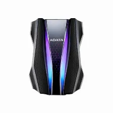 Disco Duro Externo Adata Hd770g, 1tb, 2.5 Pulgadas, Usb 3.2, Iluminacion Rgb, Color Negro