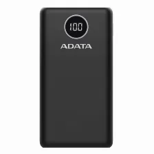 Power Bank Adata P20000qcd, 20,000 Mah, 1xusb-c, 2xusb 2.0, 3 Puertos, Negro
