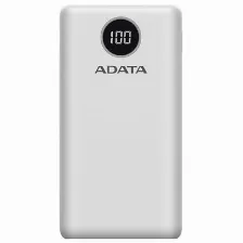 Power Bank Adata P20000qcd, Capacidad 20,000 Mah, 1xusb-c, 2xusb 2.0, 3 Dispositivos, Color Blanco