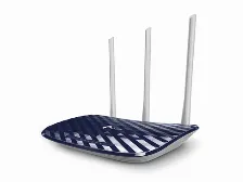 Ruteador Inalámbrico Tp-link Ac750 3 Ant., Wi-fi 5 (802.11ac), 4 Rj-45, 433 Mbit/s, Negro, Blanco